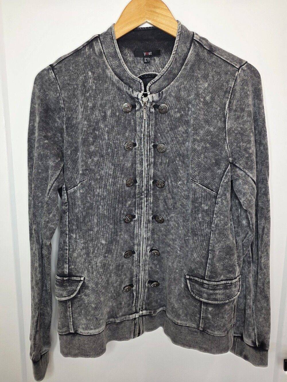 Military Inspired Zip Front Jacket SZ 6 (fits S-M)